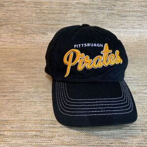 WOMENS PITTSBURGH PIRATES HAT CAP SCRIPT‎ SPELL OUT MLB ADJUSTABLE BASEBALL